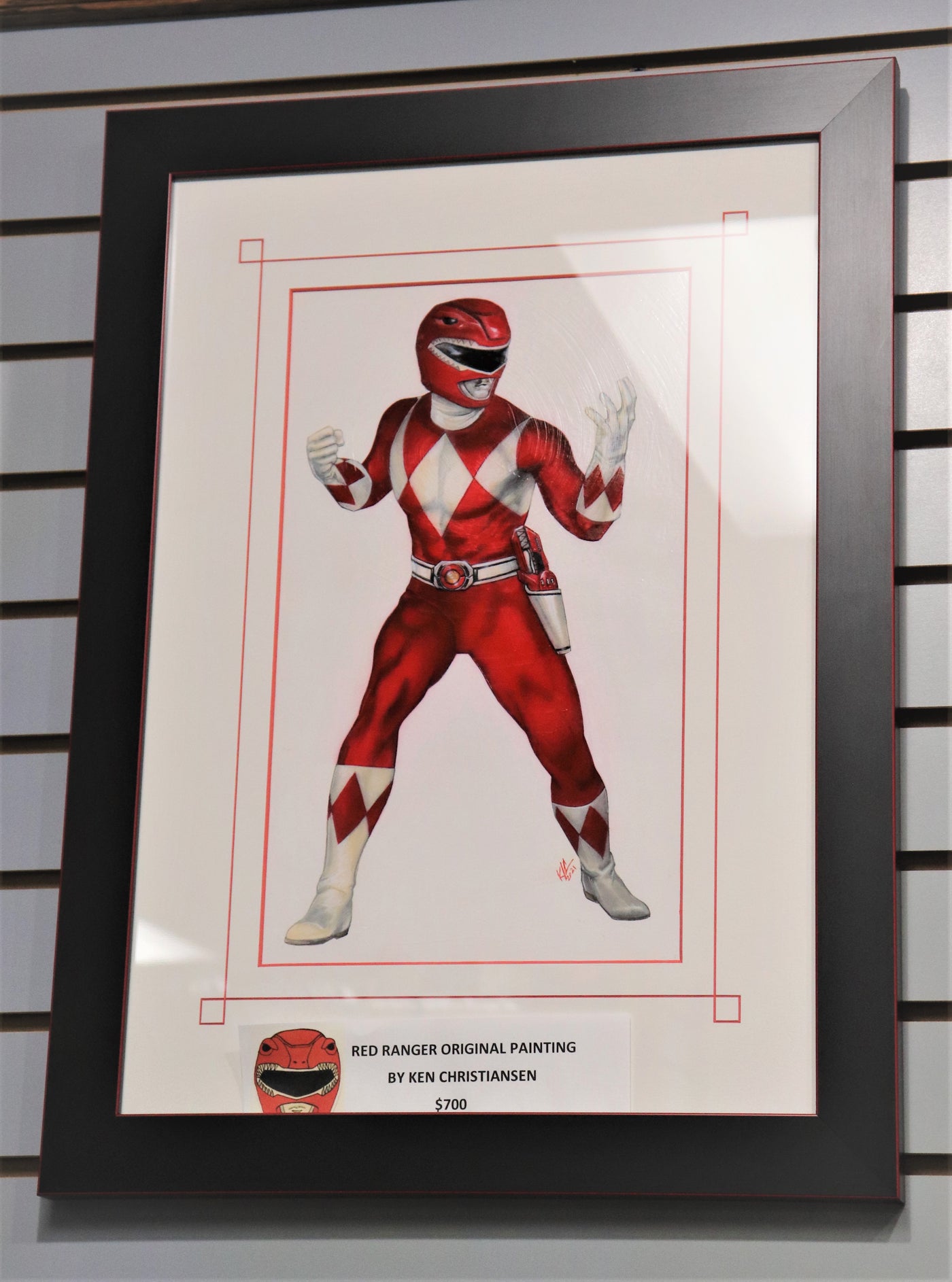 Painting Ranger Frame Red Power Ranger- Painting – Frame & Picture Shoppe