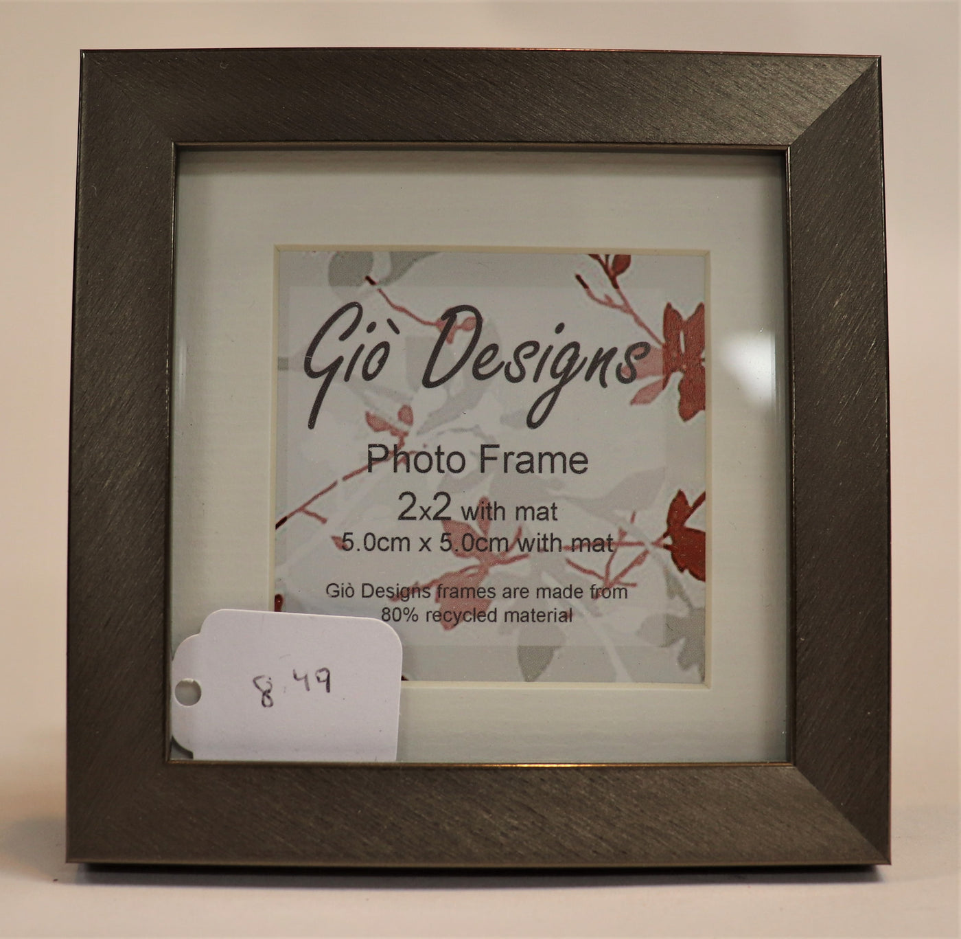 2" x 2" Brushed Brown Photo Frame-Gio Designs