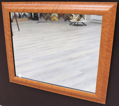 20" x 23 3/4" Rectangular Orange Wood Mirror