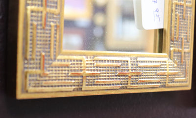 4" x 5 1/4" Rectangular Gold Micro-Mirror