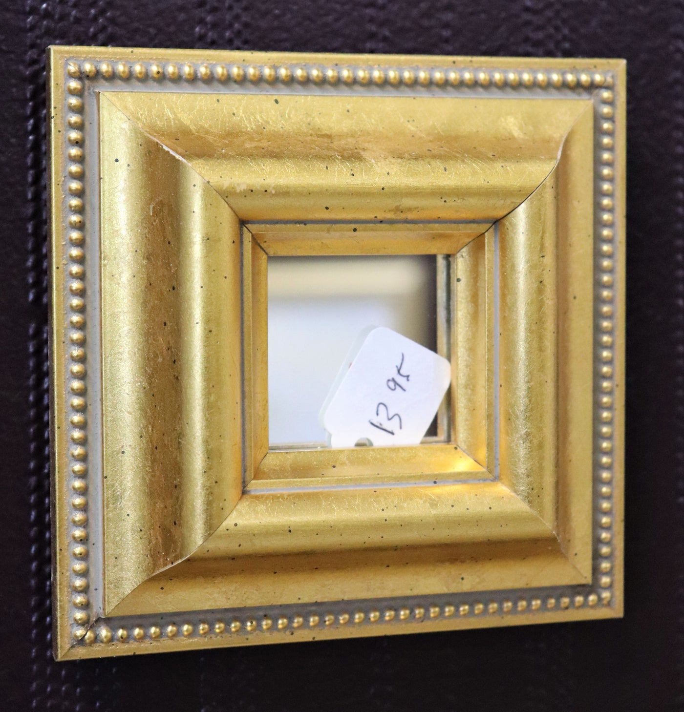 4 3/8" x 4 3/8" Square Gold Micro-Mirror