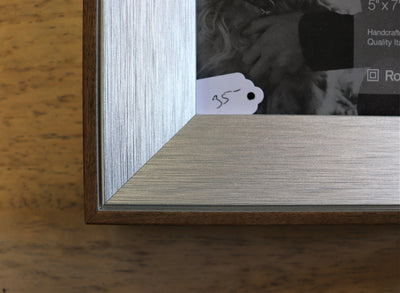 5" x 7" Wood/Silver Photo Frame- Roma