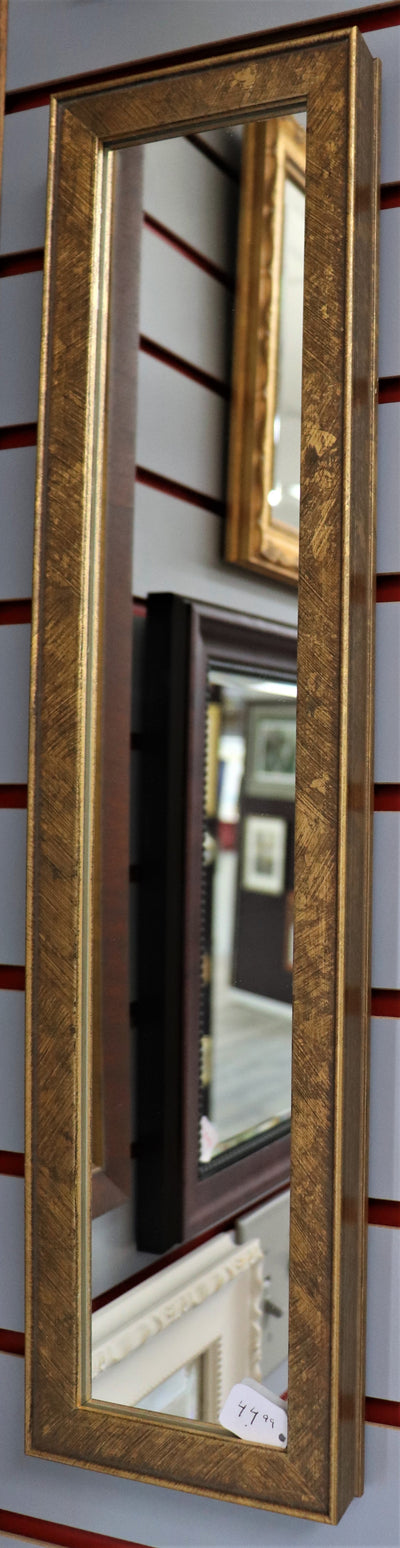 5 3/16" x 21 1/8" Rectangular Bronze Elongated Mirror