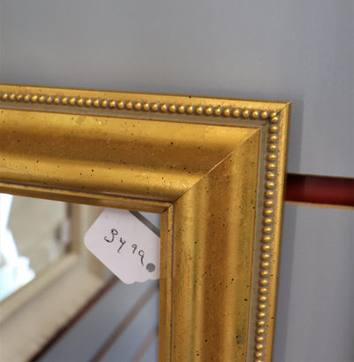 6 1/4" x 22 3/4" Rectangular Gold Elongated Mirror