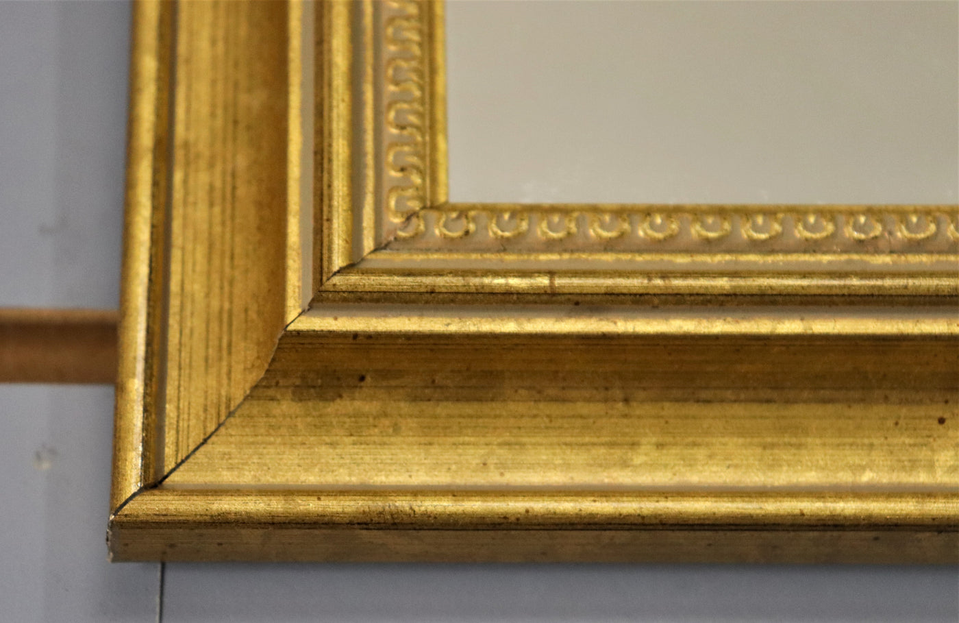 7 3/4" x 9 1/2" Rectangular Gold Micro-Mirror