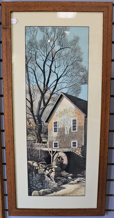 Old Mill Brewster Massachusetts- Mixed Media Print
