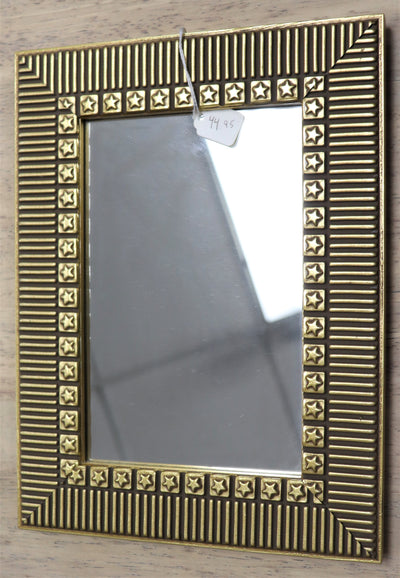 8 1/4" x 11" Rectangular Gold Star Micro-Mirror