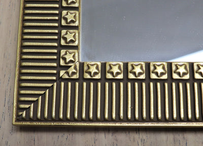 8 1/4" x 11" Rectangular Gold Star Micro-Mirror