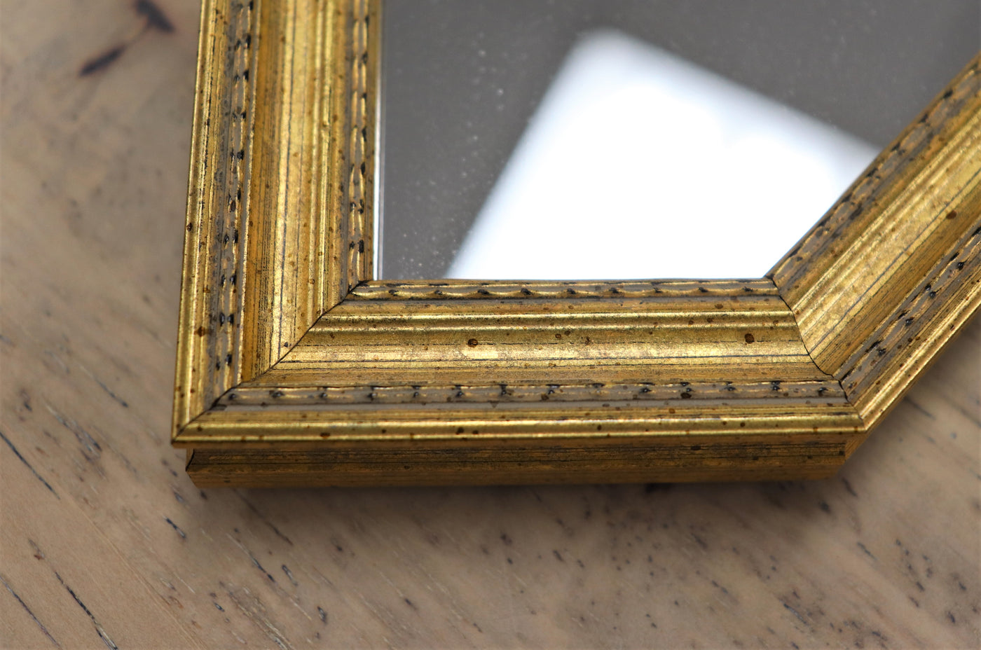 3 3/4" x 7" Hexagonal Gold Micro-Mirror