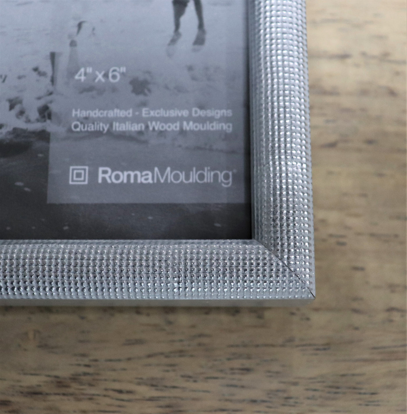 4" x 6" Silver Studded Photo Frame- Roma