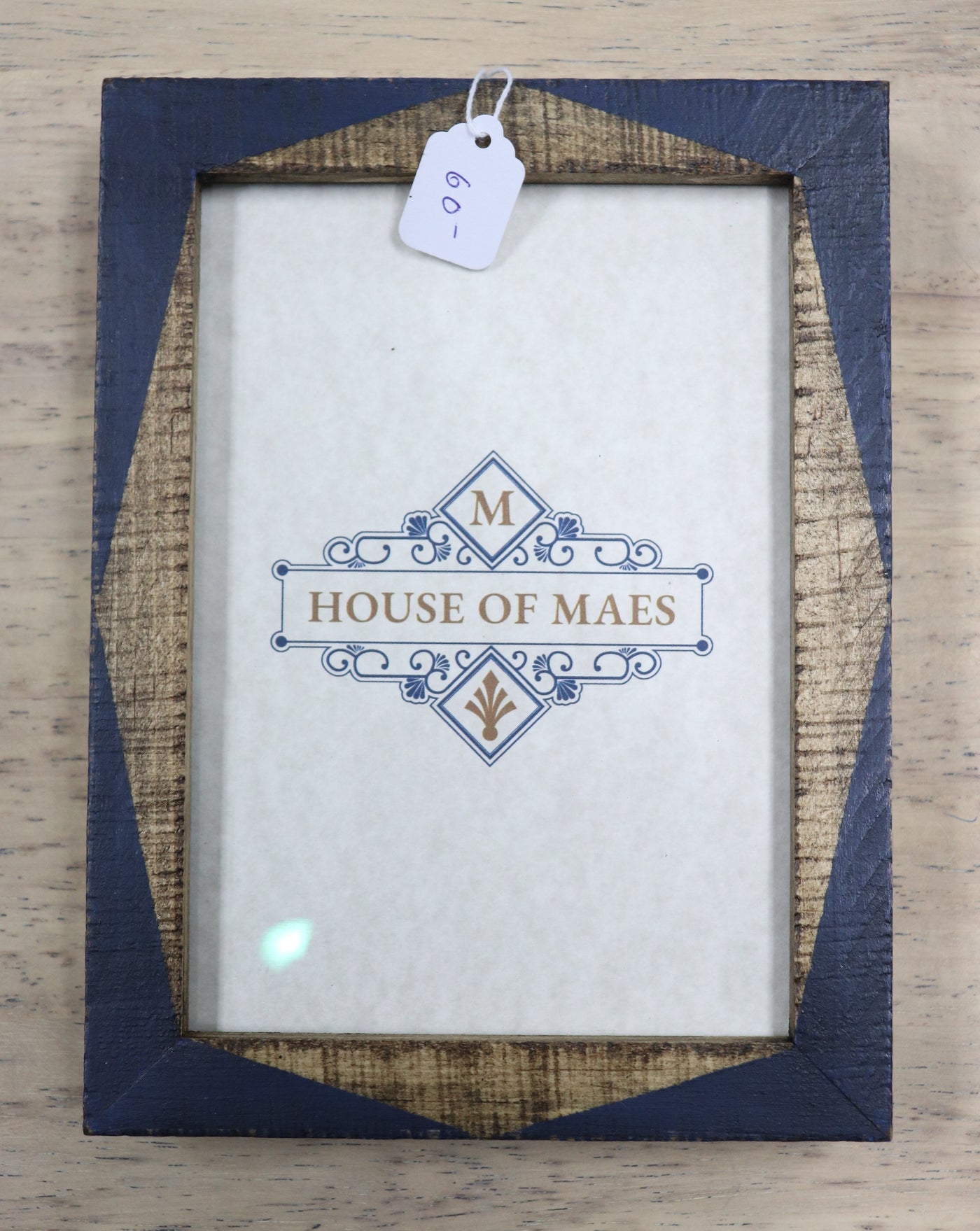 5" x 7" Blue Museum Glass Photo Frame- House of Maes