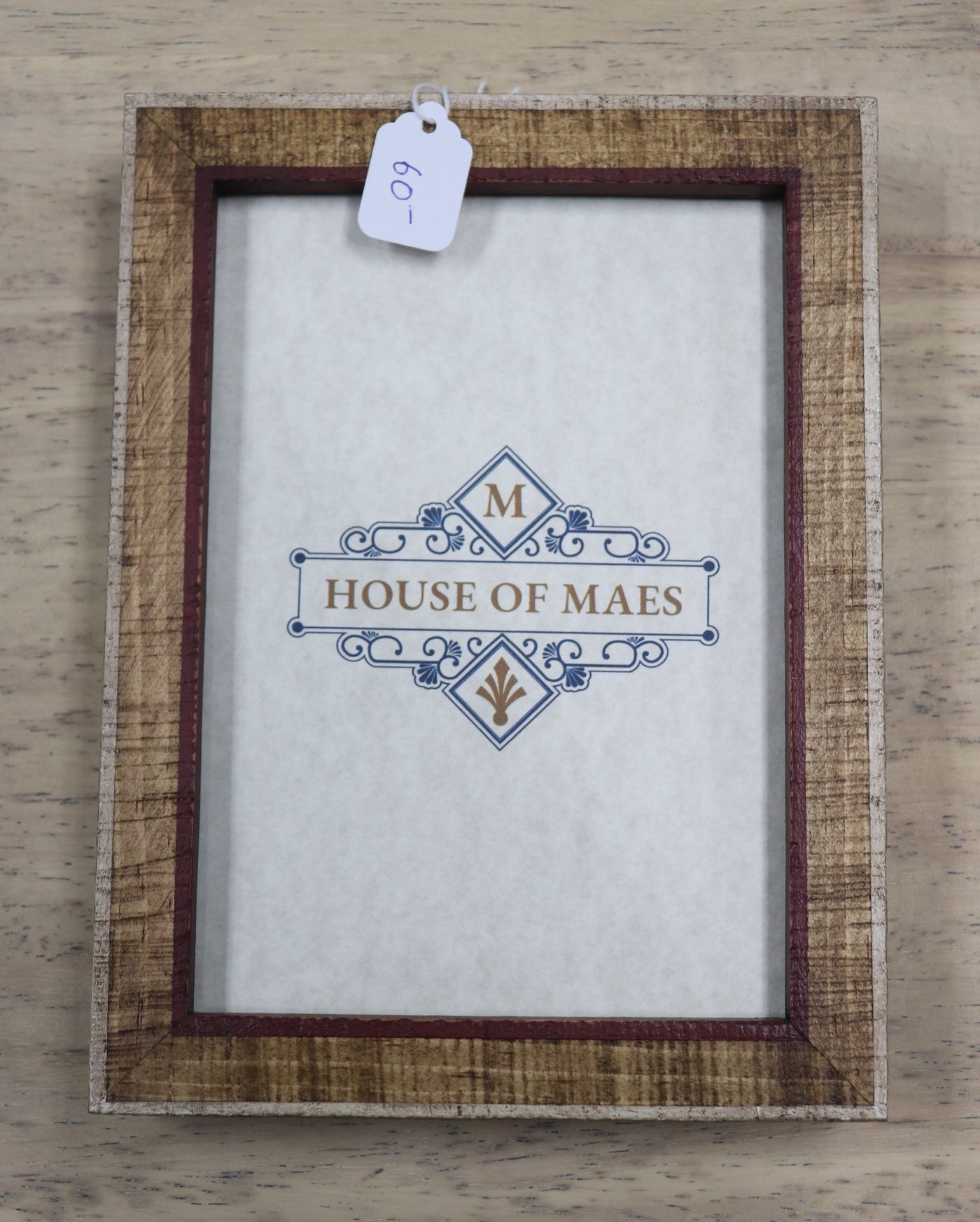5" x 7" Red/White Museum Glass Photo Frame- House of Maes