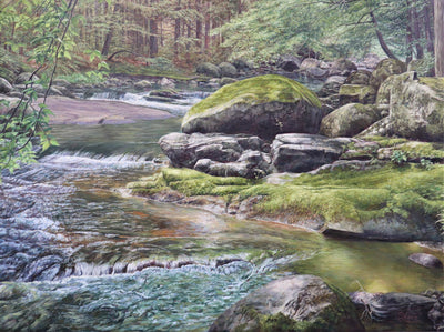 Stream- Original Acrylic Painting Signed by Artist